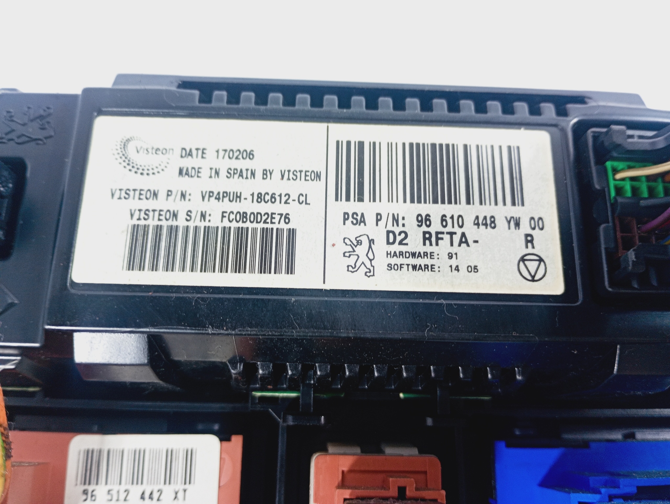 switch air conditioning control panel OE 96610448YW Peugeot 407 04-10 2.0 HDI