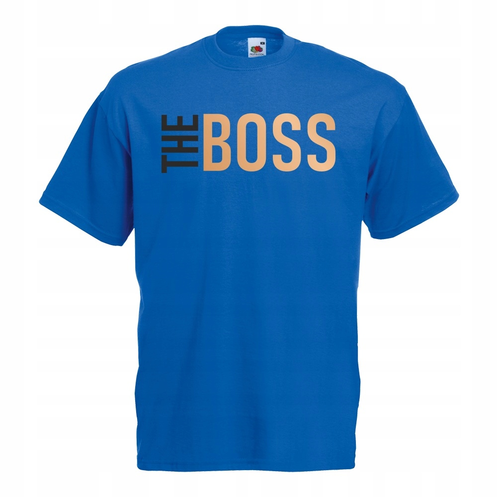 

Koszulka koszulki the boss dla par L niebieska