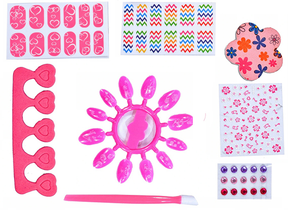 ZESTAW MANICURE DO MALOWANIA ZDOBIENIA PAZNOKCI DZIECI bezpieczne LAKIERY Rodzaj makijaż