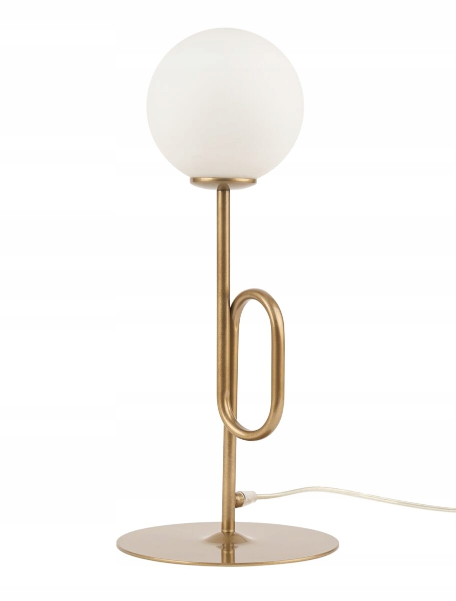 Dekoratívna stolová lampa minimalistická zlatá so skleneným tienidlom Sigma
