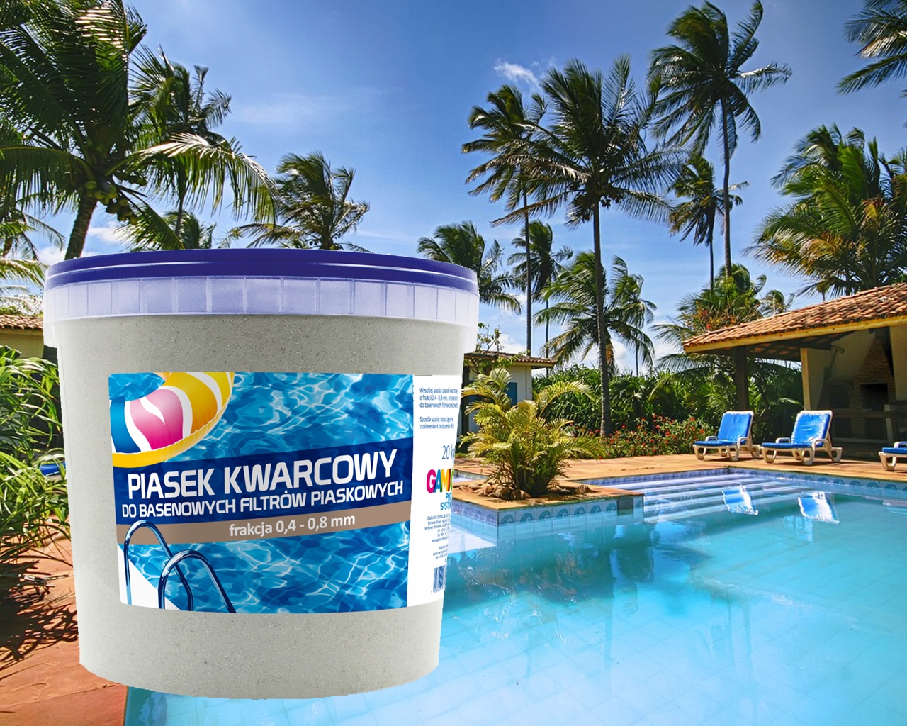 GAMIX PIASEK POMPY BASENOWEJ PIASKOWEJ KWARCOWY PZH 20kg Kod producenta 7684