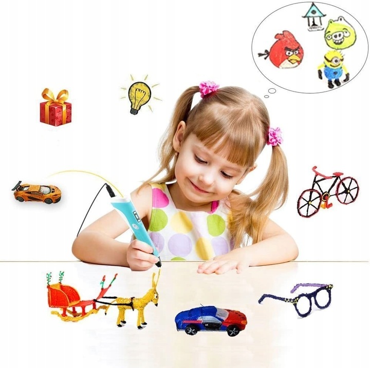 DŁUGOPIS DRUKARKA 3D PEN +160 m WKŁAD FILAMENT PLA Model DŁUGOPIS 3D PEN 2023