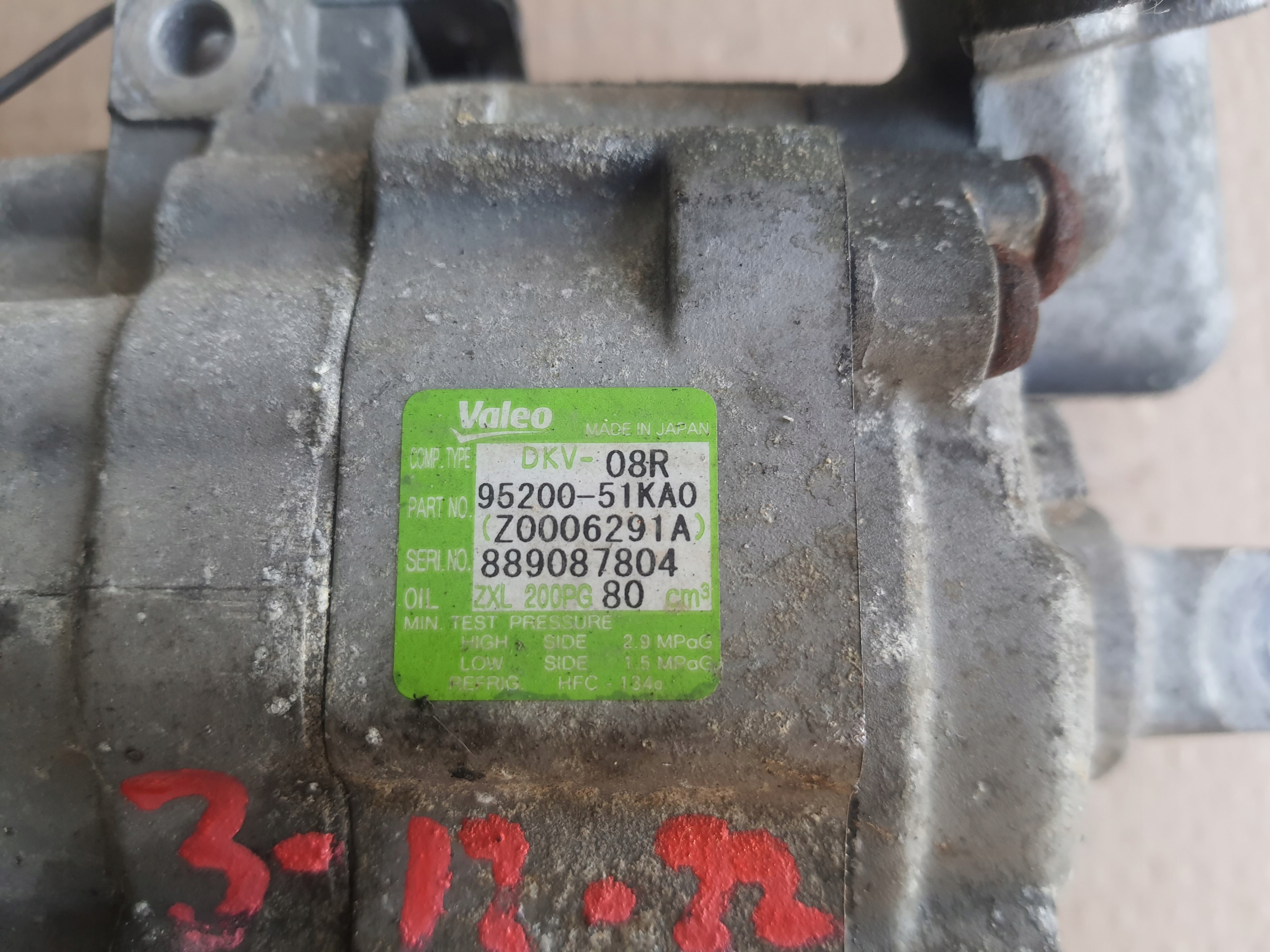 OPEL SUZUKI compressor AC 95200-51KA0