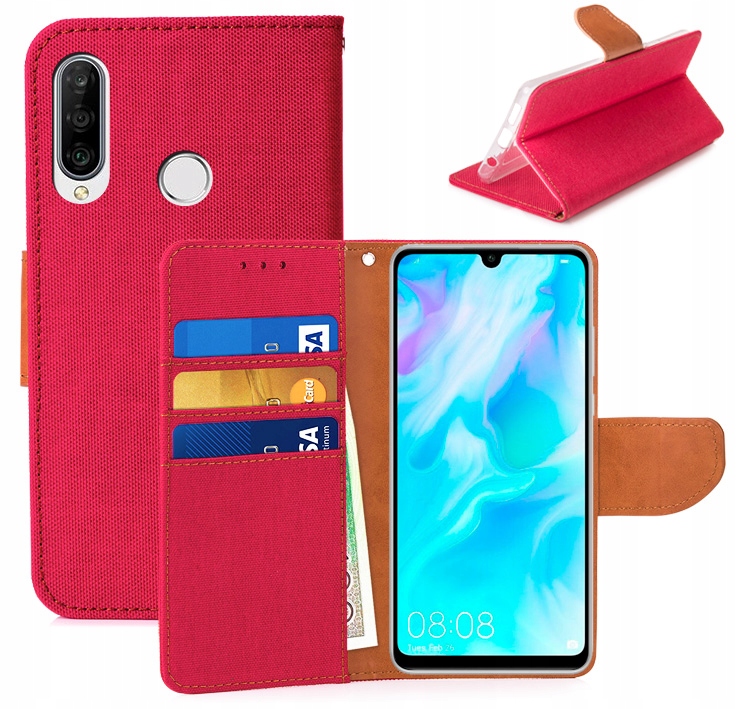 

Etui Portfel Canvas do Huawei P30 Lite