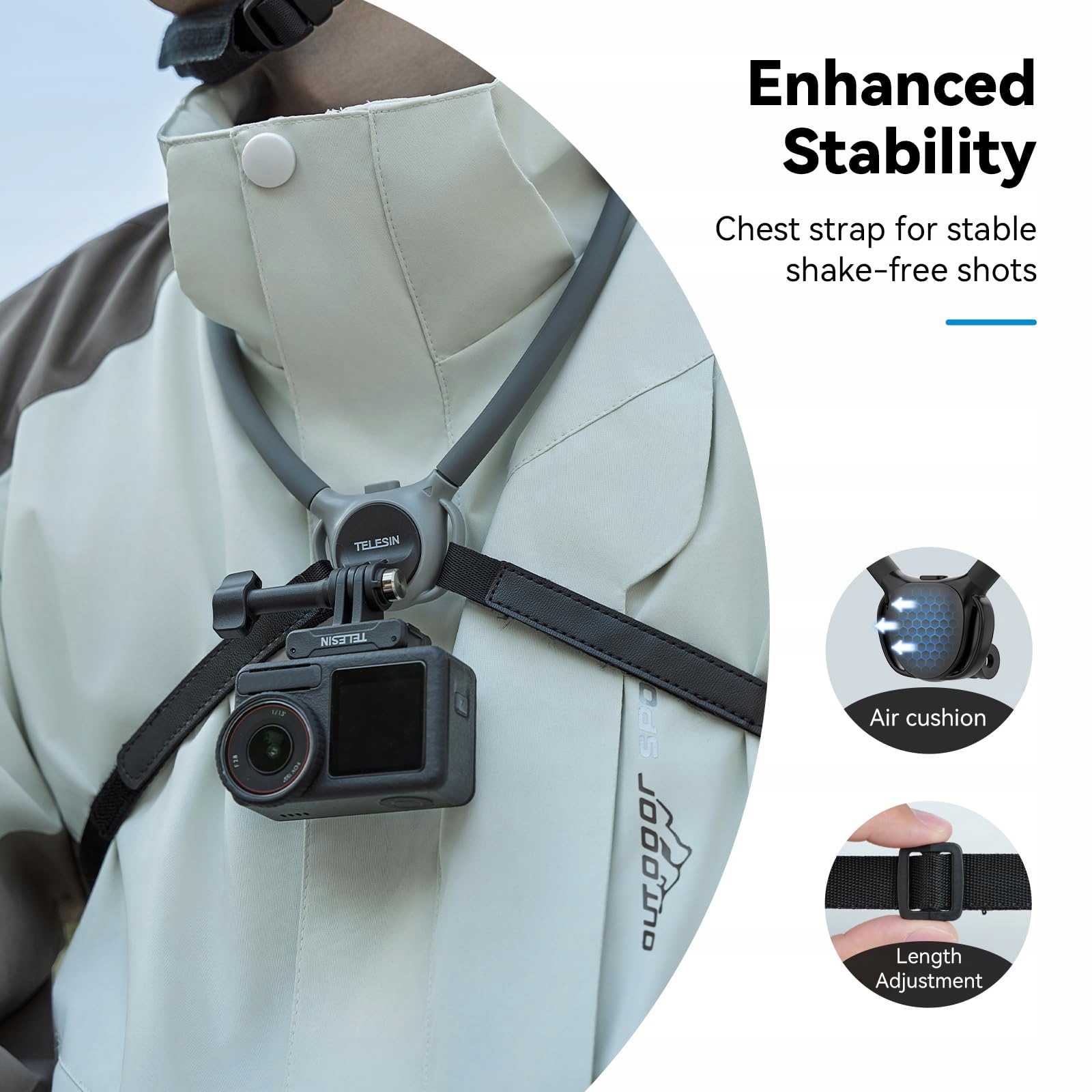 TELESIN SE 20 Rotating Neck Mount for GoPro DJI Insta360 Cameras — miniatura 2
