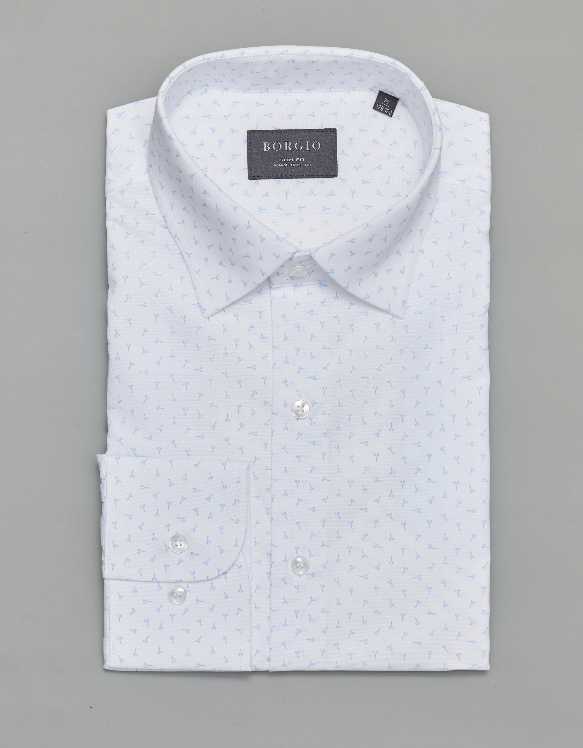 

koszula męska biała slim fit 00284 176/182 38