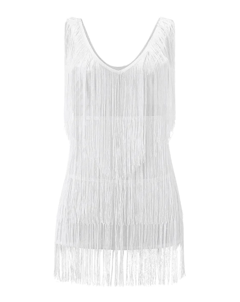 ELEGANCKA SUKIENKA WIECZOROWA Z FRĘDZLAMI Kolory Zapięcie brak