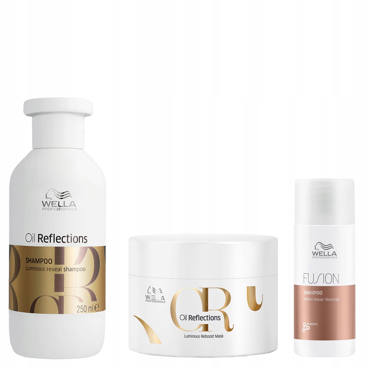 Wella Oil Reflections sada pro vyhlazení vlasů šampon maska Fusion šampon