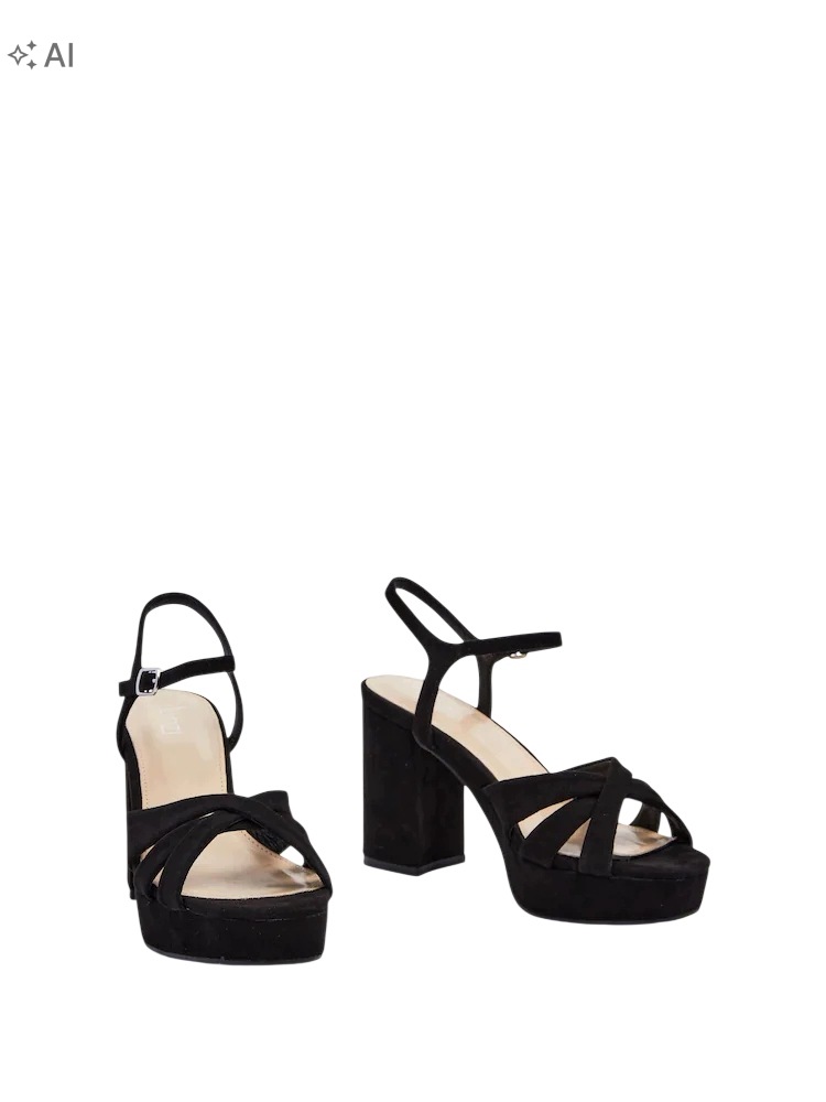 Linzi Sandály Keliah Platform Cross-Over Strap na blokovém podpatku R-40