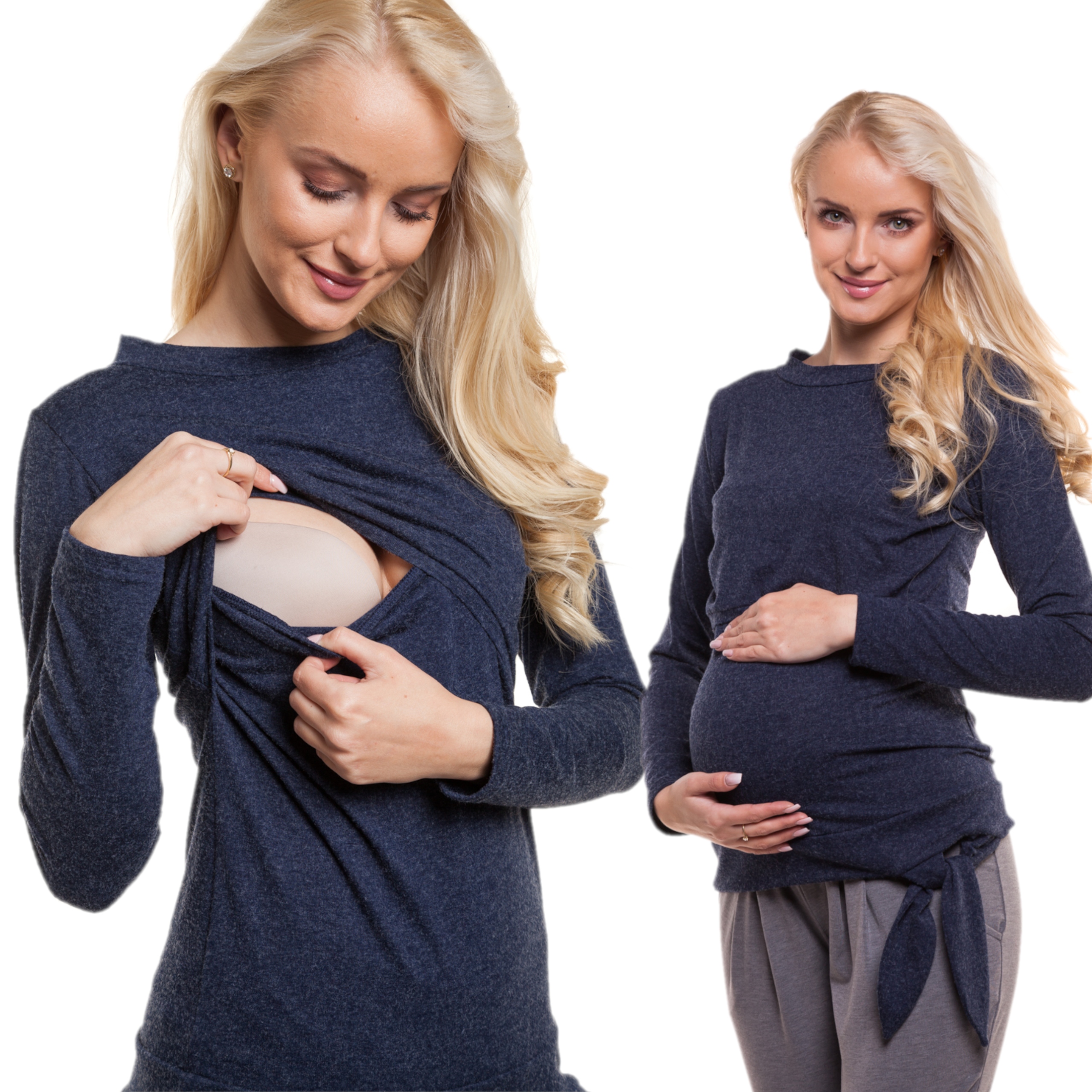 

Bluzka ciążowa do karmienia Supeł L/XL