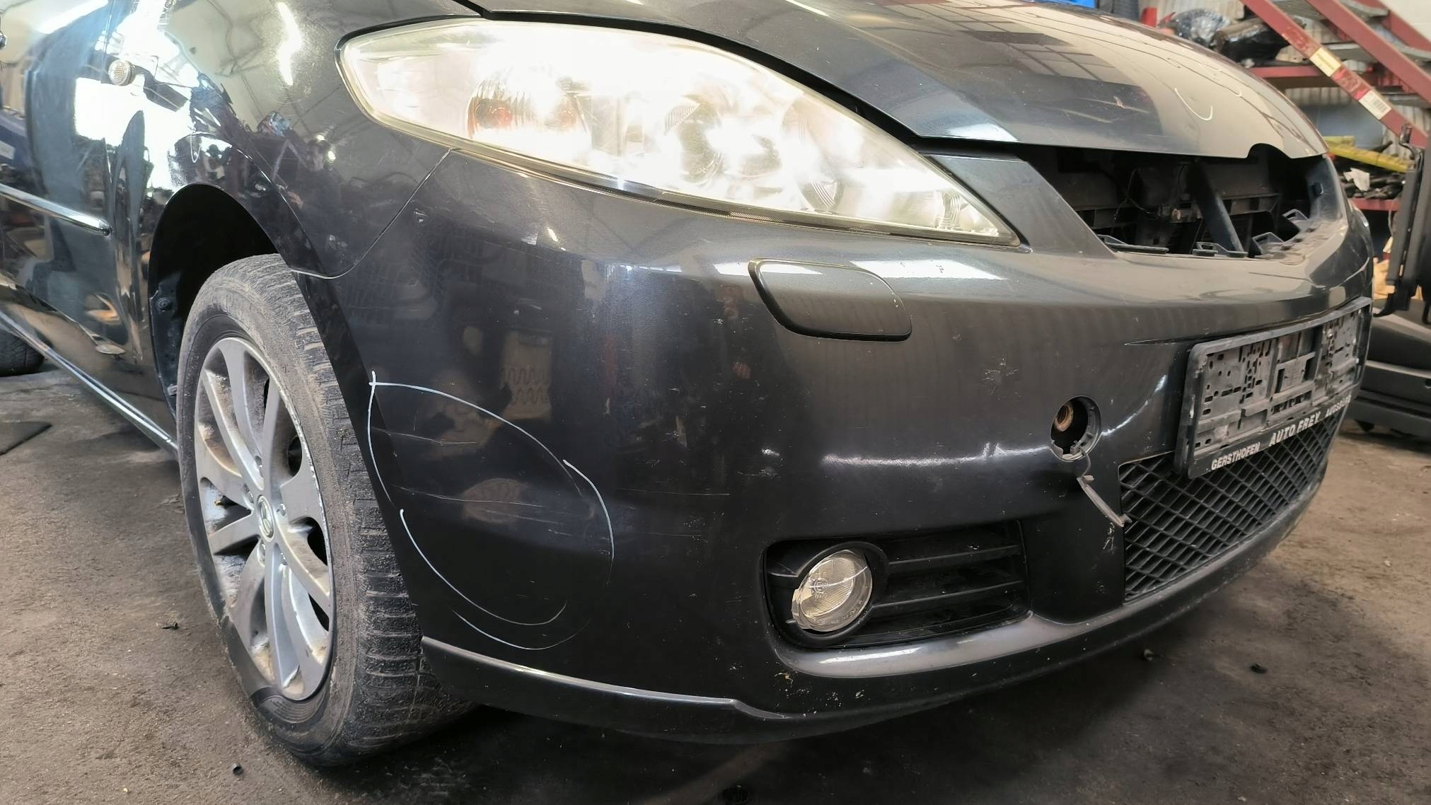 bumper front SREBRNY MAZDA 5 and CR