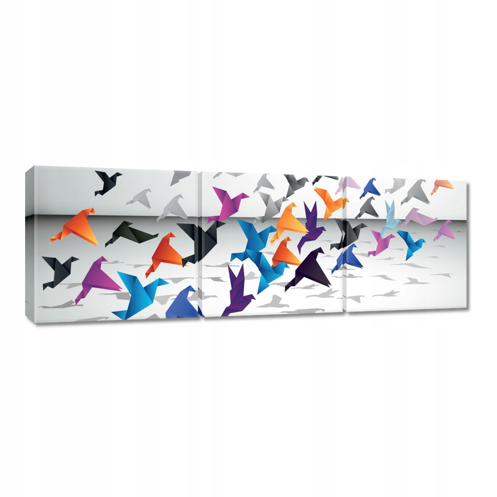 

Obrazy 120x40 Origami Ptaki w locie