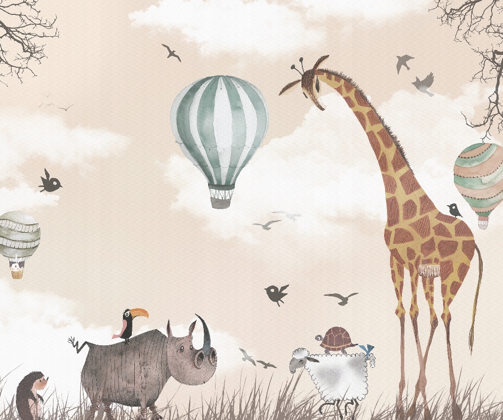 Fototapeta Zvieratá v tráve 300x250 cm vlies 230 g