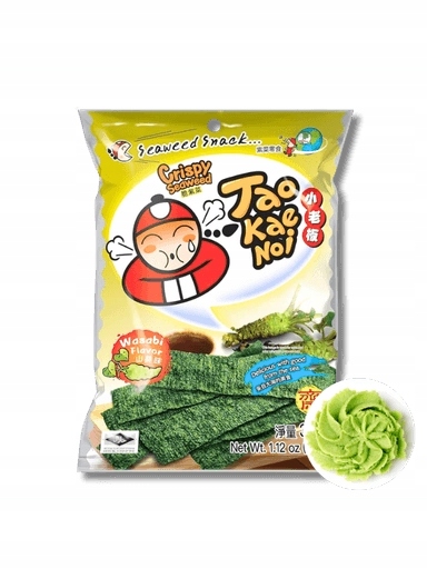 4x Tao Kae Crispy Seaweed Wasabi thajské chipsy s nori 32g
