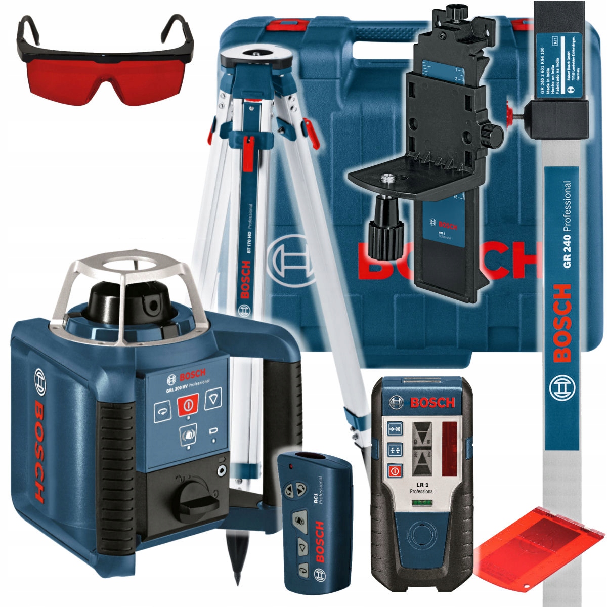 NIWELATOR LASER ROTACYJNY GRL 300 HV BOSCH ZESTAW
