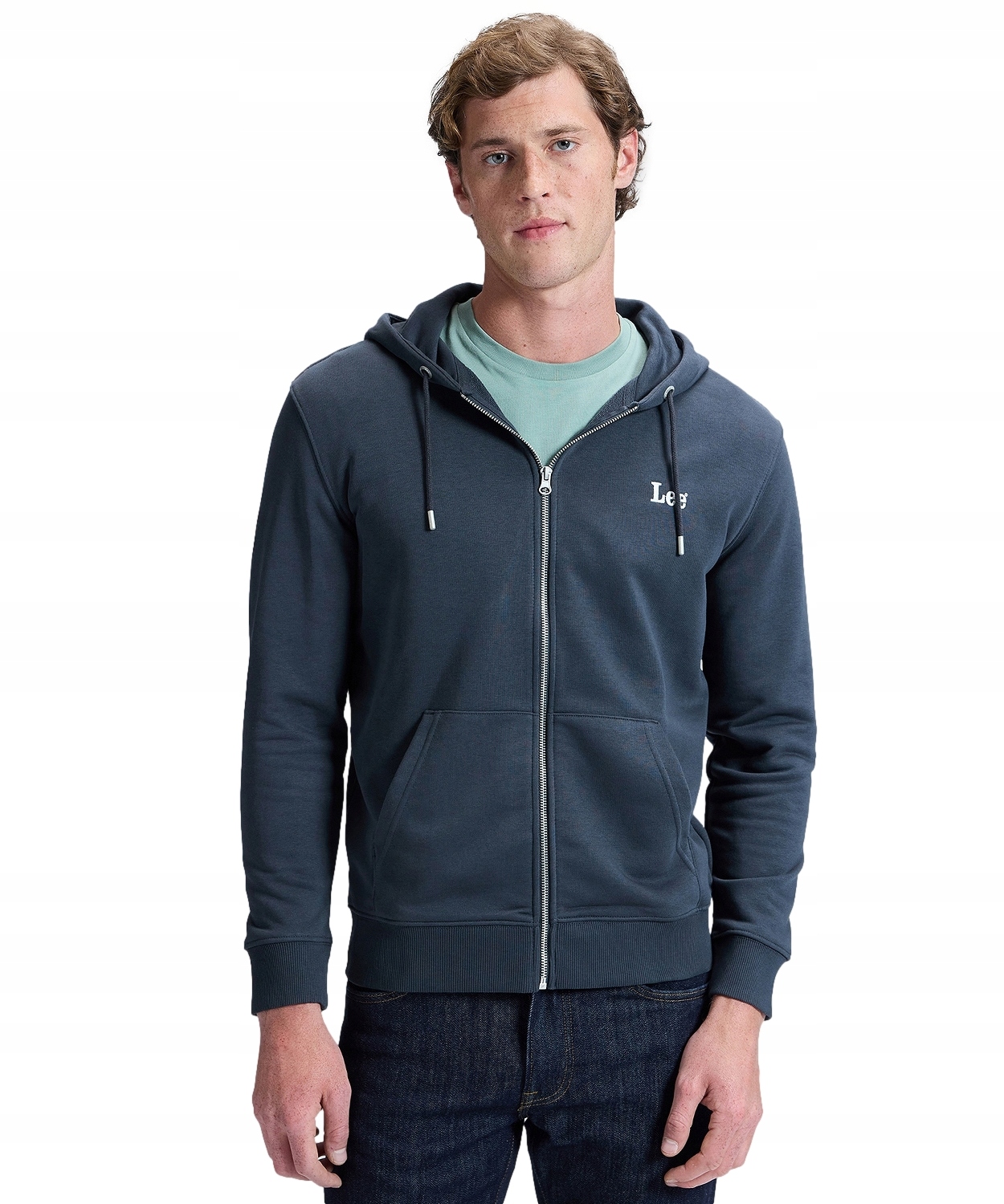 Mikina Lee Ess Full Zip Hoodie 112381385 Washed Black XL