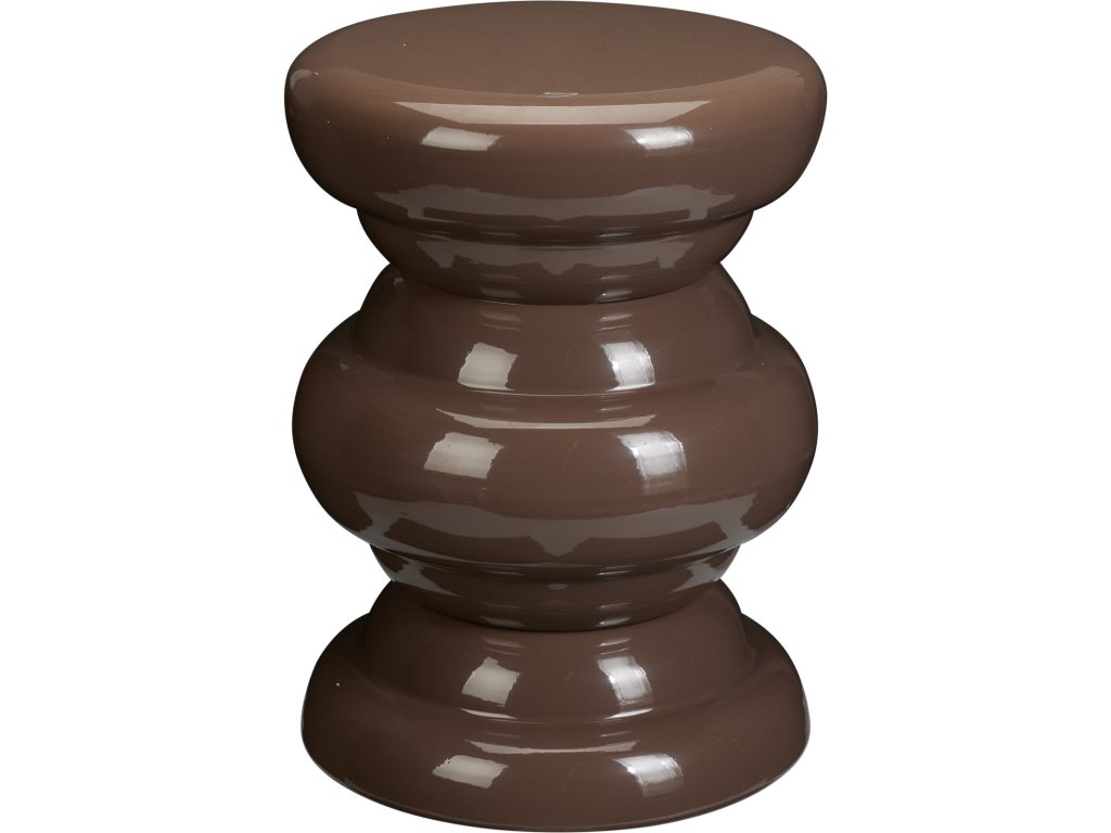 Konferenční stolek, kovový, Ø 32 x 41,5 cm hnědý