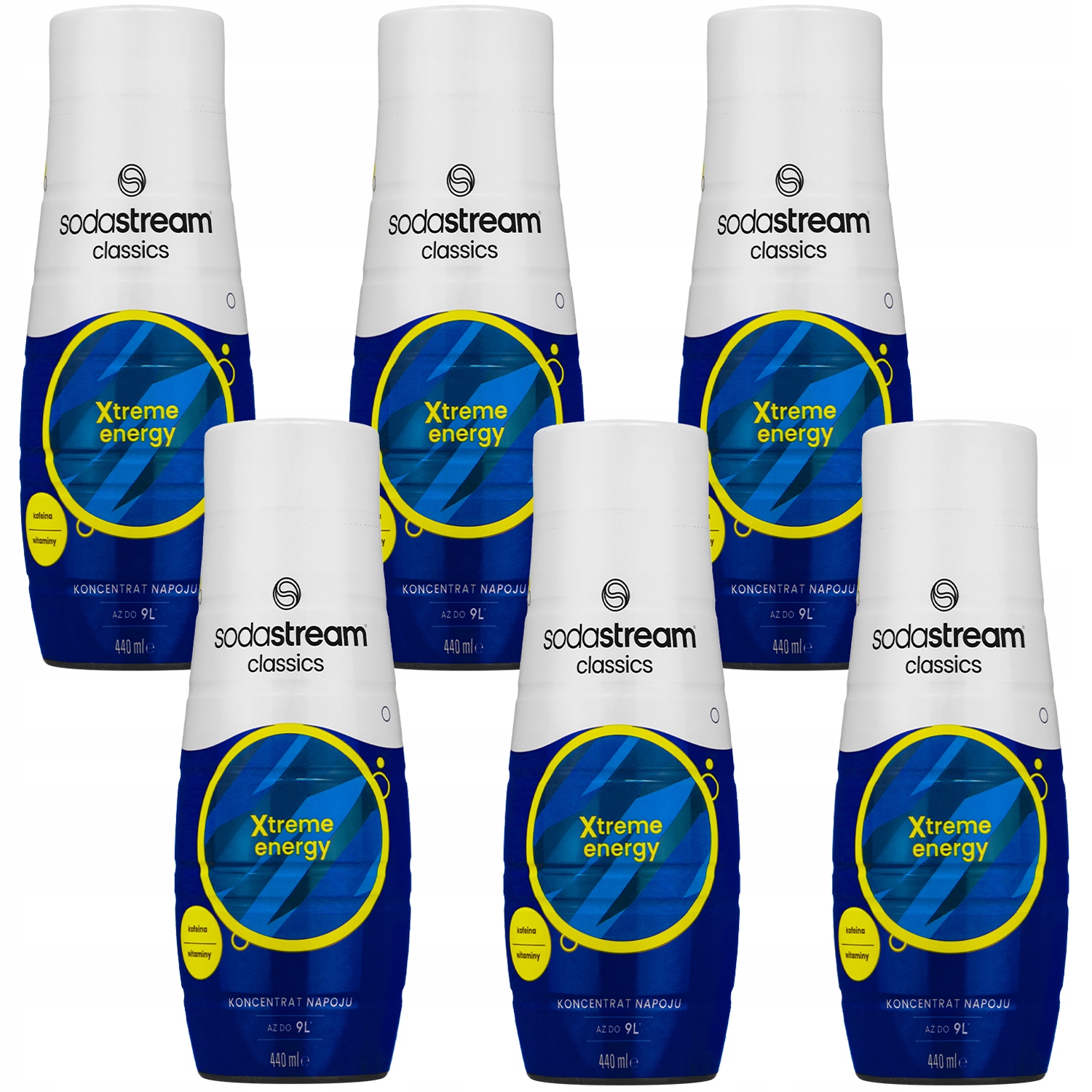 6x Syrop Sodastream Xtreme Energy 440 ML Koncentrat Sok Do Saturatora Wody