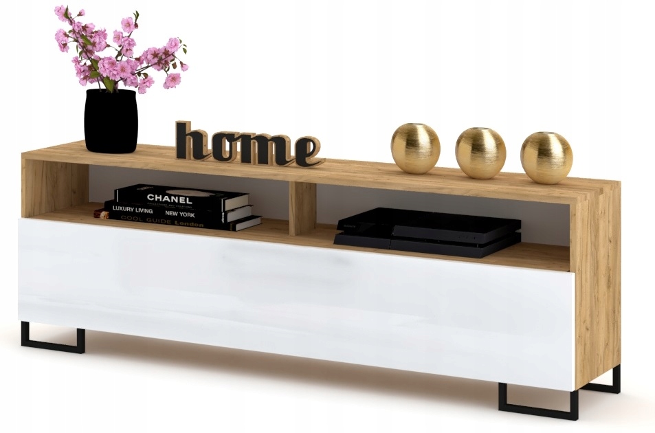 

Szafka Rtv Komoda Play Open Craft Biała Nogi Loft