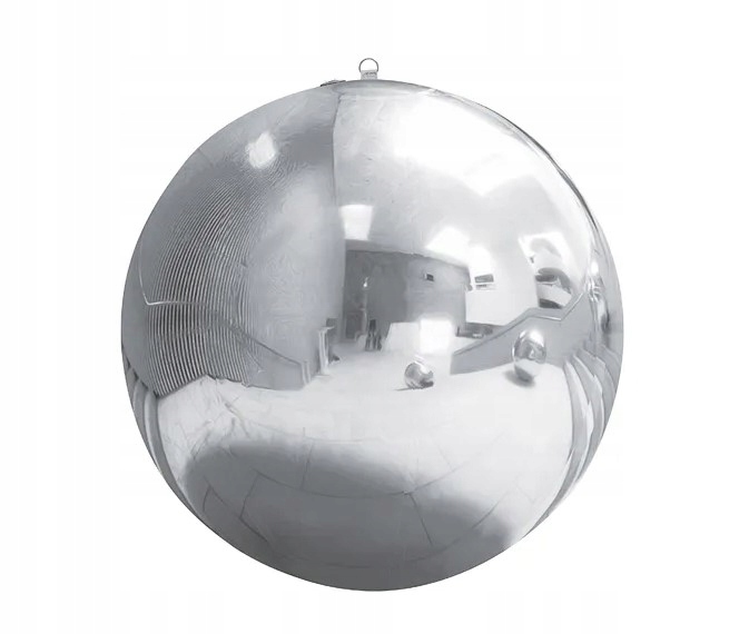 Nafukovací koule, stříbrná zrcadlová, 60 cm