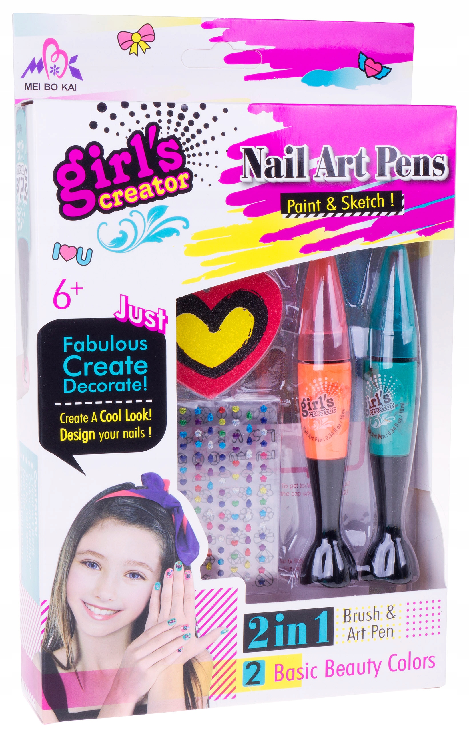 

Studio Paznokci Manicure 2W1 Lakier Pisak Naklejki