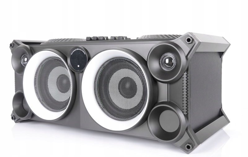 Boombox zestaw imprezowy BT USB SD FM bateria Kolor czarny
