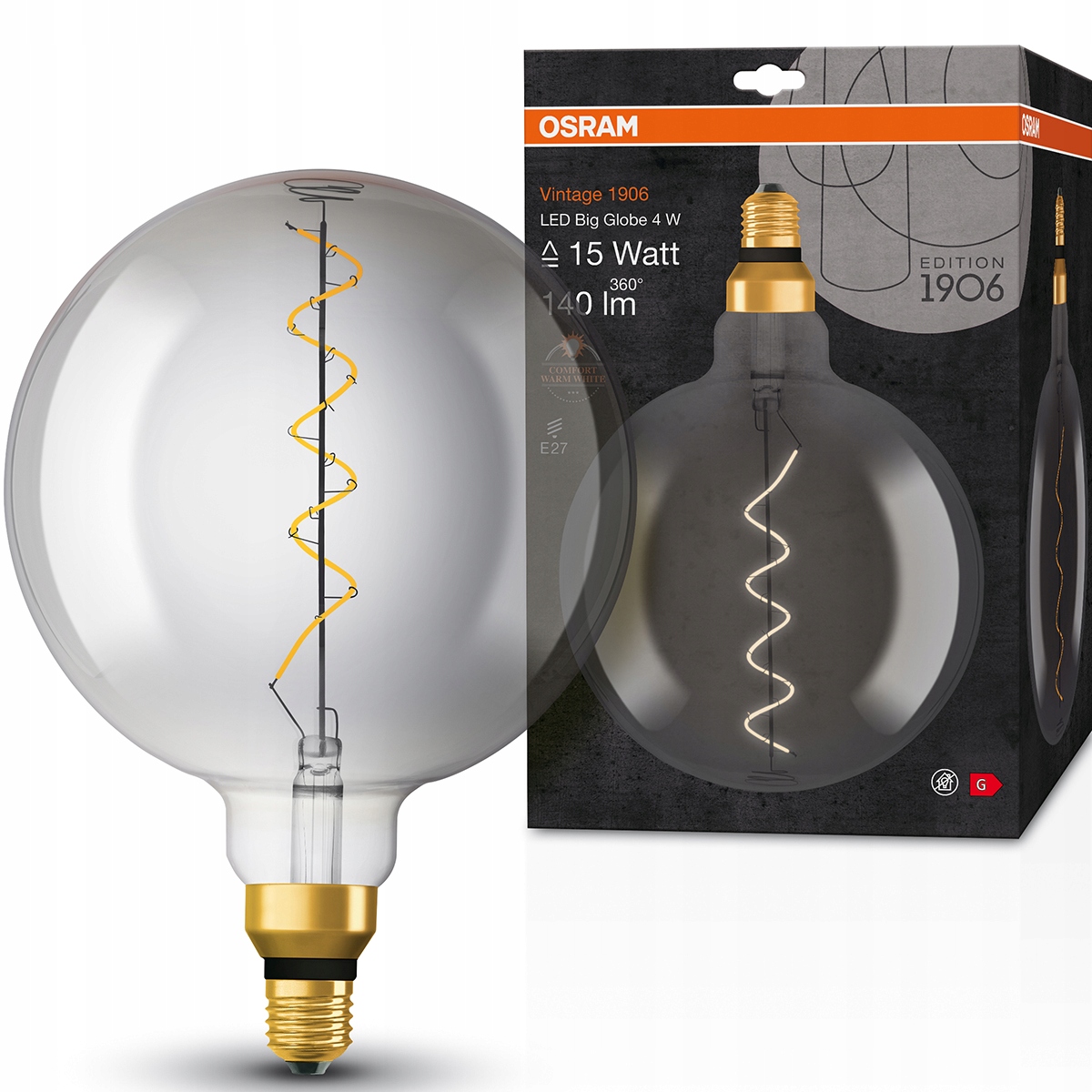 

Żarówka Dekoracyjna Led E27 G200 4W 1800K Osram