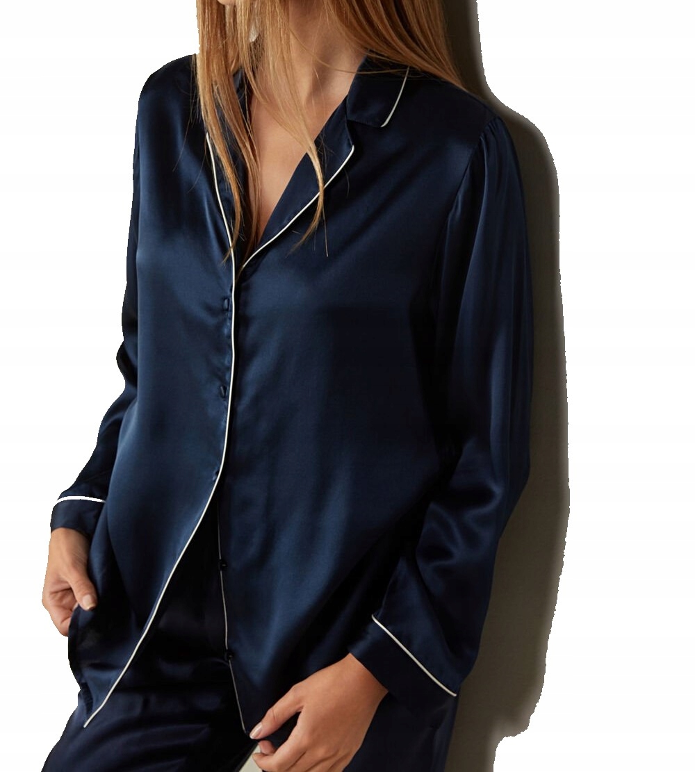 Intimissimi bluzka od piżamy o męskim kroju z jedwabiu XL (42) "blu intenso