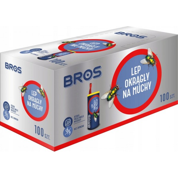 

Bros Lep na Muchy Bardzo Skuteczny Lepy 100szt