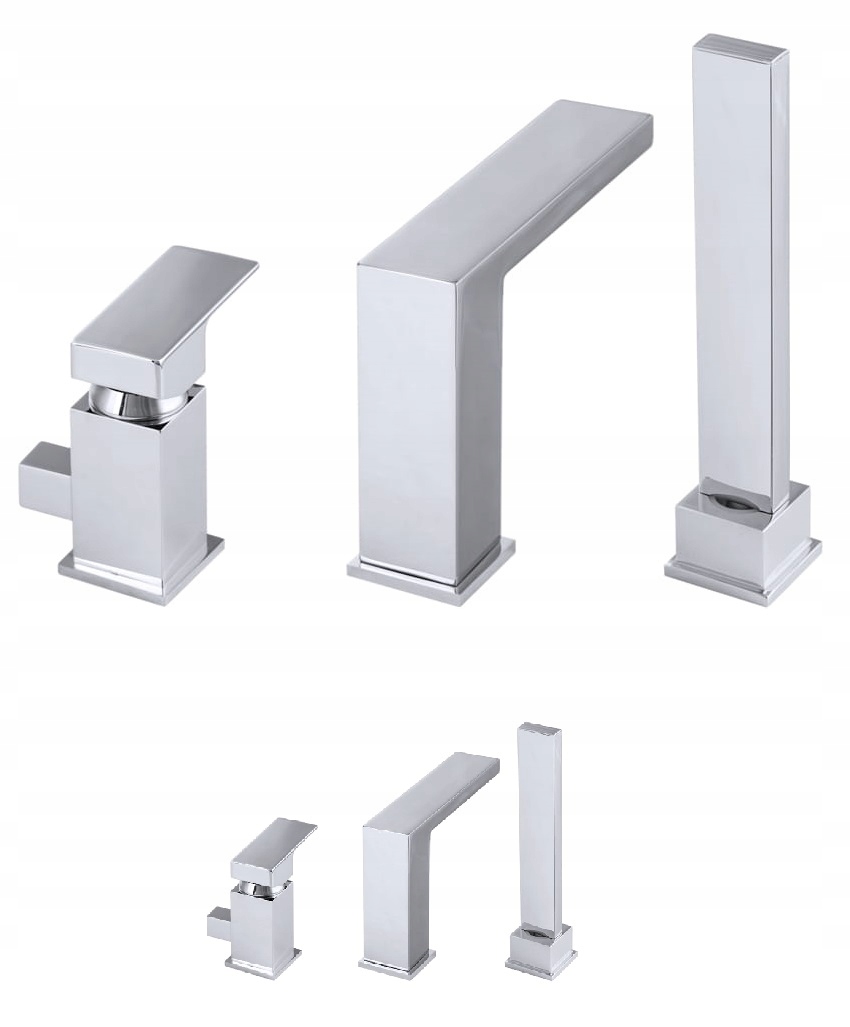 3-OTVOROVÁ Vaňová Batéria, Chróm, Nová Stojanová Sprchová Batéria, Kohútik
