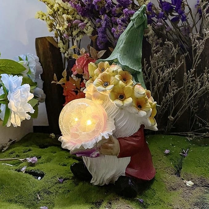 Solarna Figurka Solar Skrzat Krasnal Gnom Dekoracja Ogrodowa LED Typ rzeźba (figura)