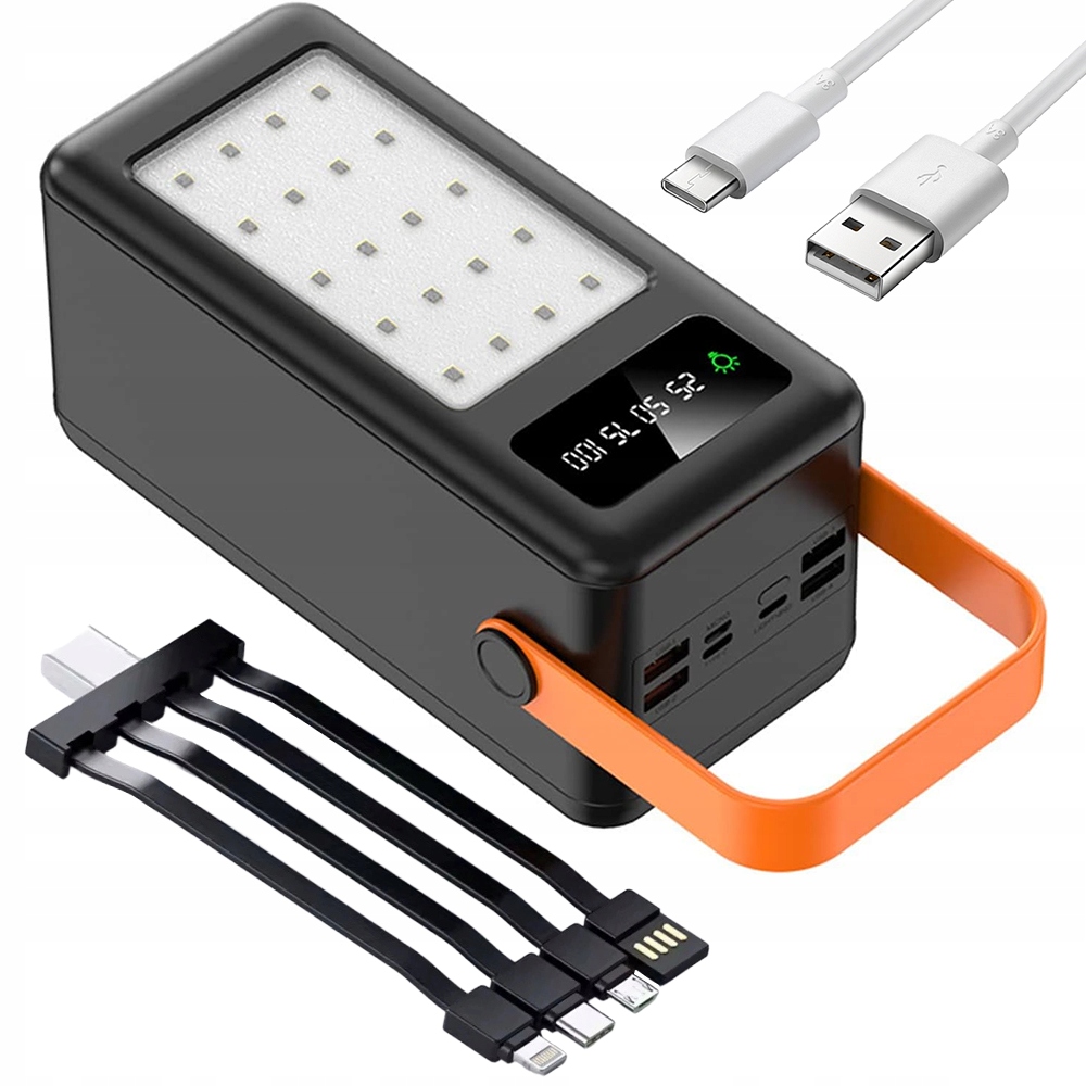 Powerbank 50000MAH Latarkę Ładowanie 6 Urządzeń Led PD66W Usb-c Do Laptopa