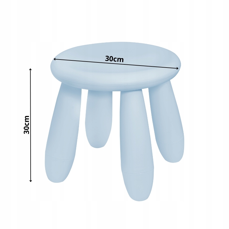 KRZESEŁKO DLA DZIECI KRZESŁO DZIECIĘCE PLASTIKOWE STOŁEK niebieski STABILNY EAN (GTIN) 5904550011088