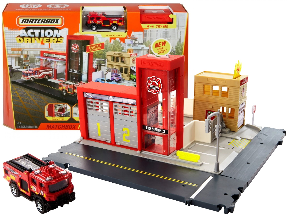 

Matchbox Prawdziwe Przygody Remiza Strażacka HBD74