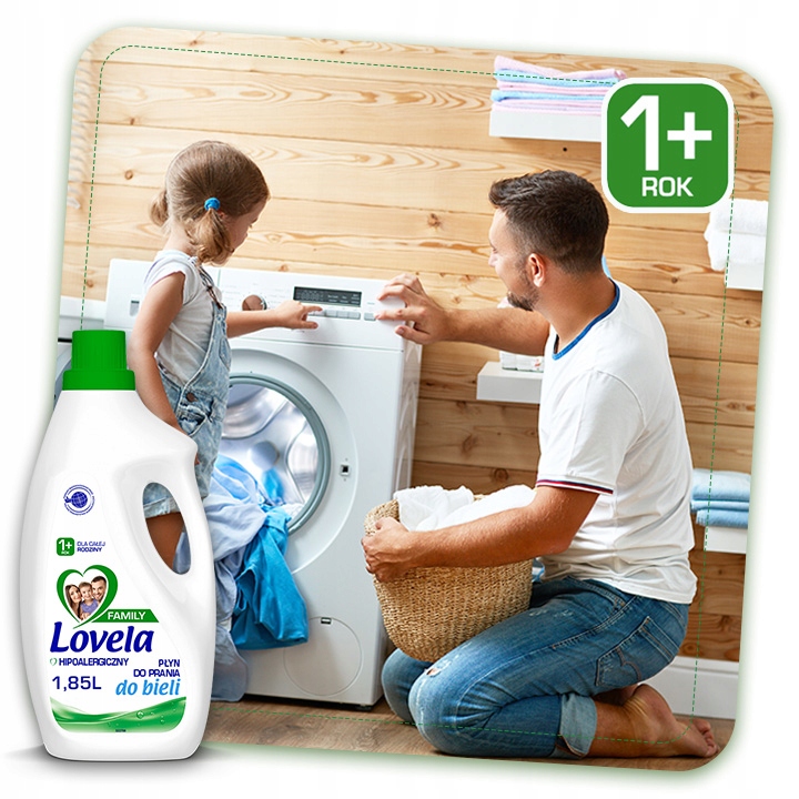 LOVELA Family Hipoalergiczny płyn mleczko do prania 2x1,85L KOLOR BIEL Marka Lovela