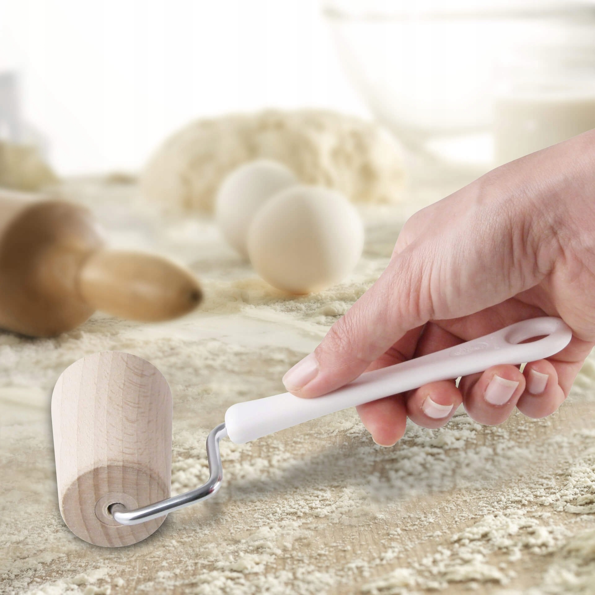 Wałek obrotowy do ciasta na Blachę Formę Drewno Marka Zenker