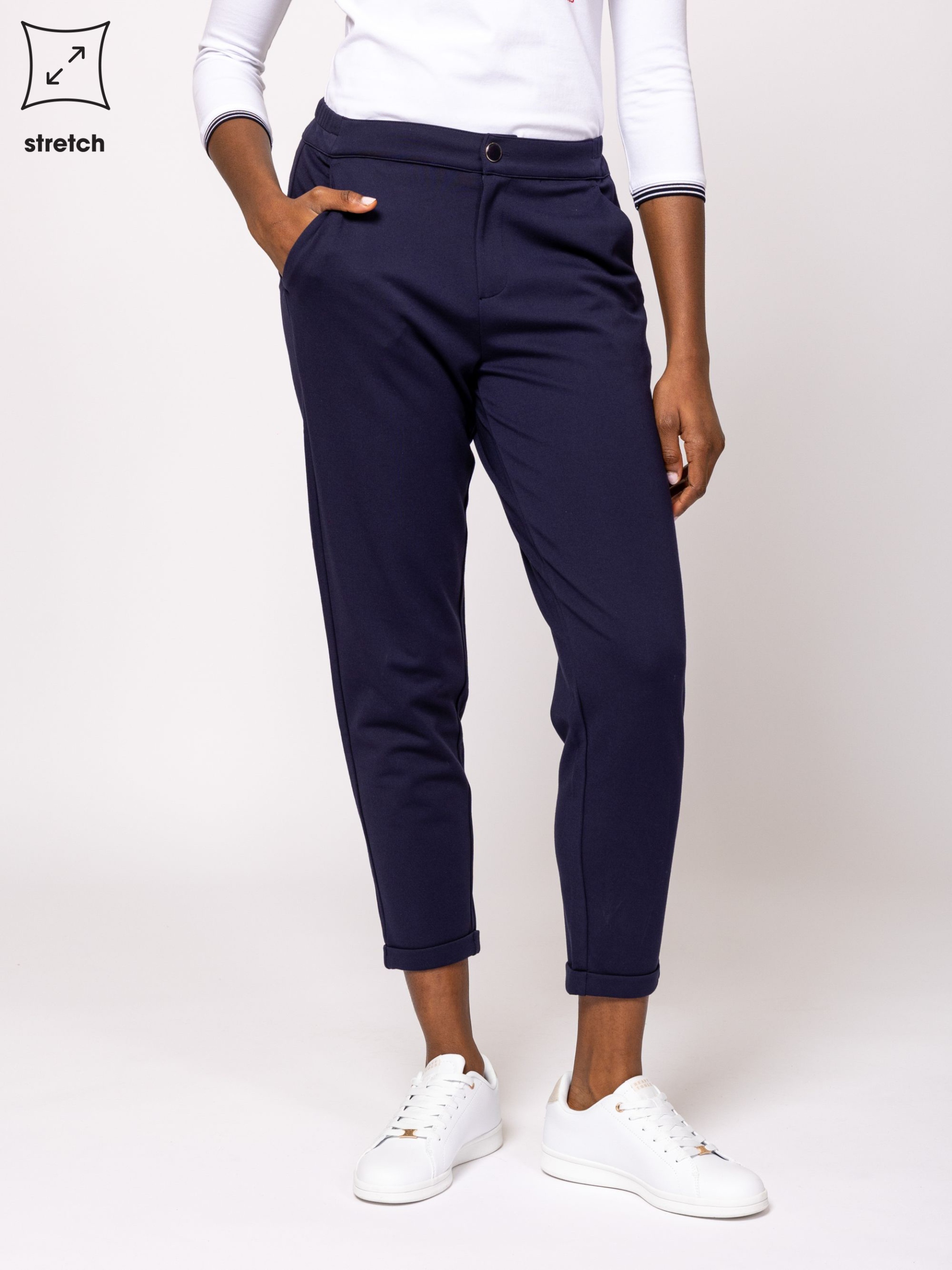 Heavy Tools Dámské Kalhoty S Pohodlným Rovným Střihem FLUMPIS25 Navy Xs