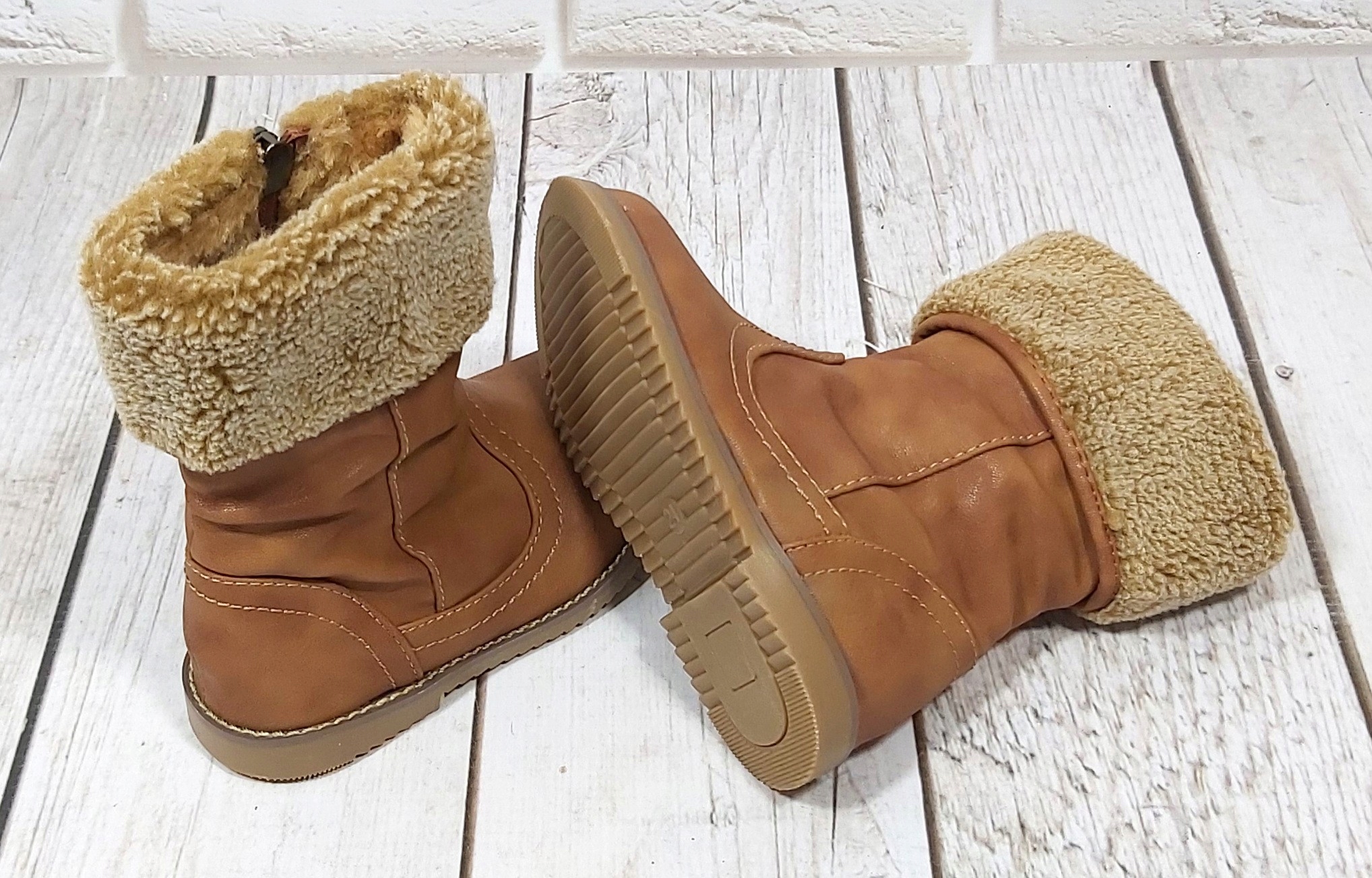 BOTKI DZIECIĘCE Z SUWAKIEM CAMEL 20 Materiał skóra ekologiczna