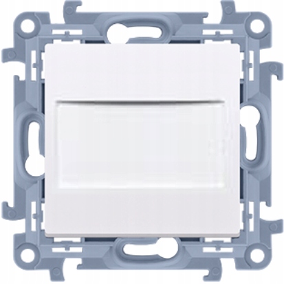 SIMON 10 Zaślepka ramki z mostkiem biała