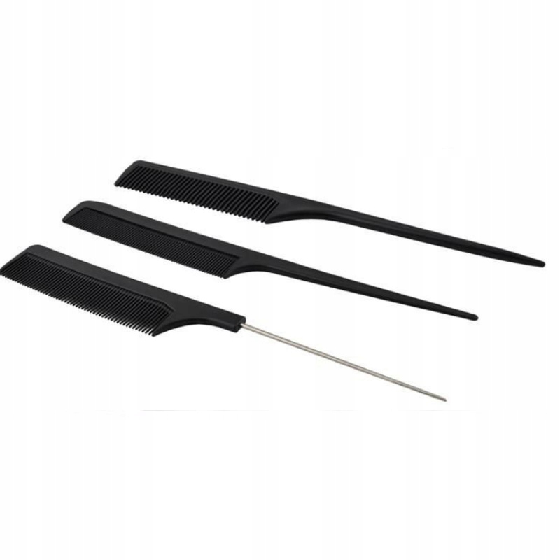 ZESTAW GRZEBIENI FRYZJERSKICH 10SZT + ETUI Typ grzebienie