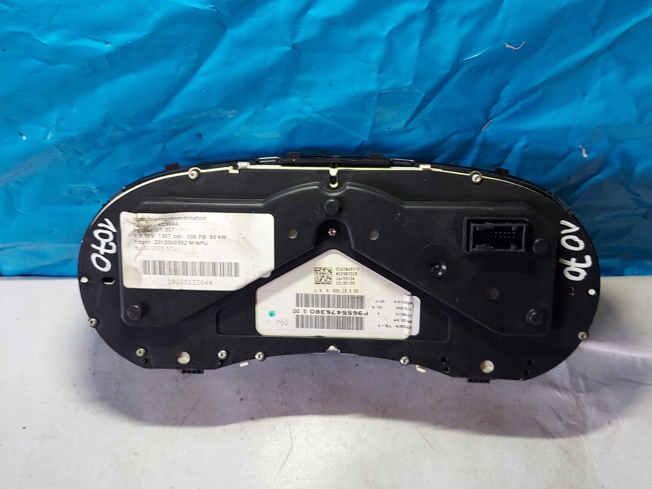 dials clock PEUGEOT 307 1.6 16V P9655476380