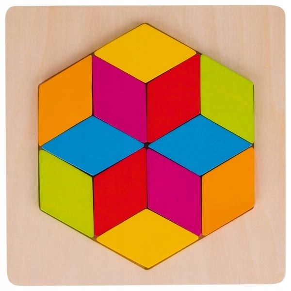 

Puzzle drewniane Diament geometria Klocki Mozaika