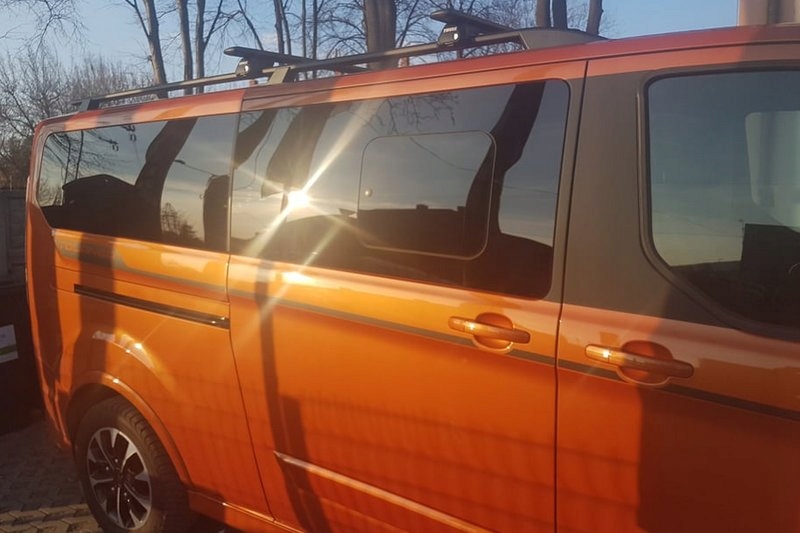 Relingi dachowe FORD TRANSIT CUSTOM DLUGI od 2012 Kolor czarny