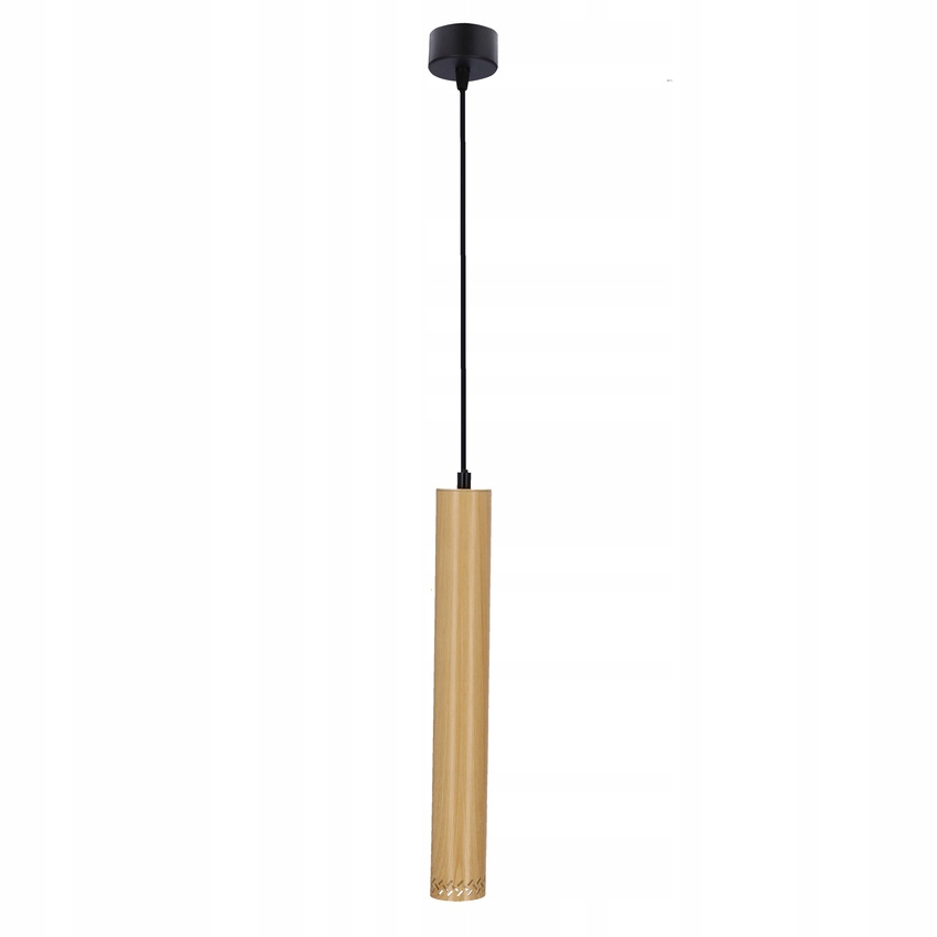 Závěsná lampa Candellux Tubo 1xGU10 25W černá světlé dřevo
