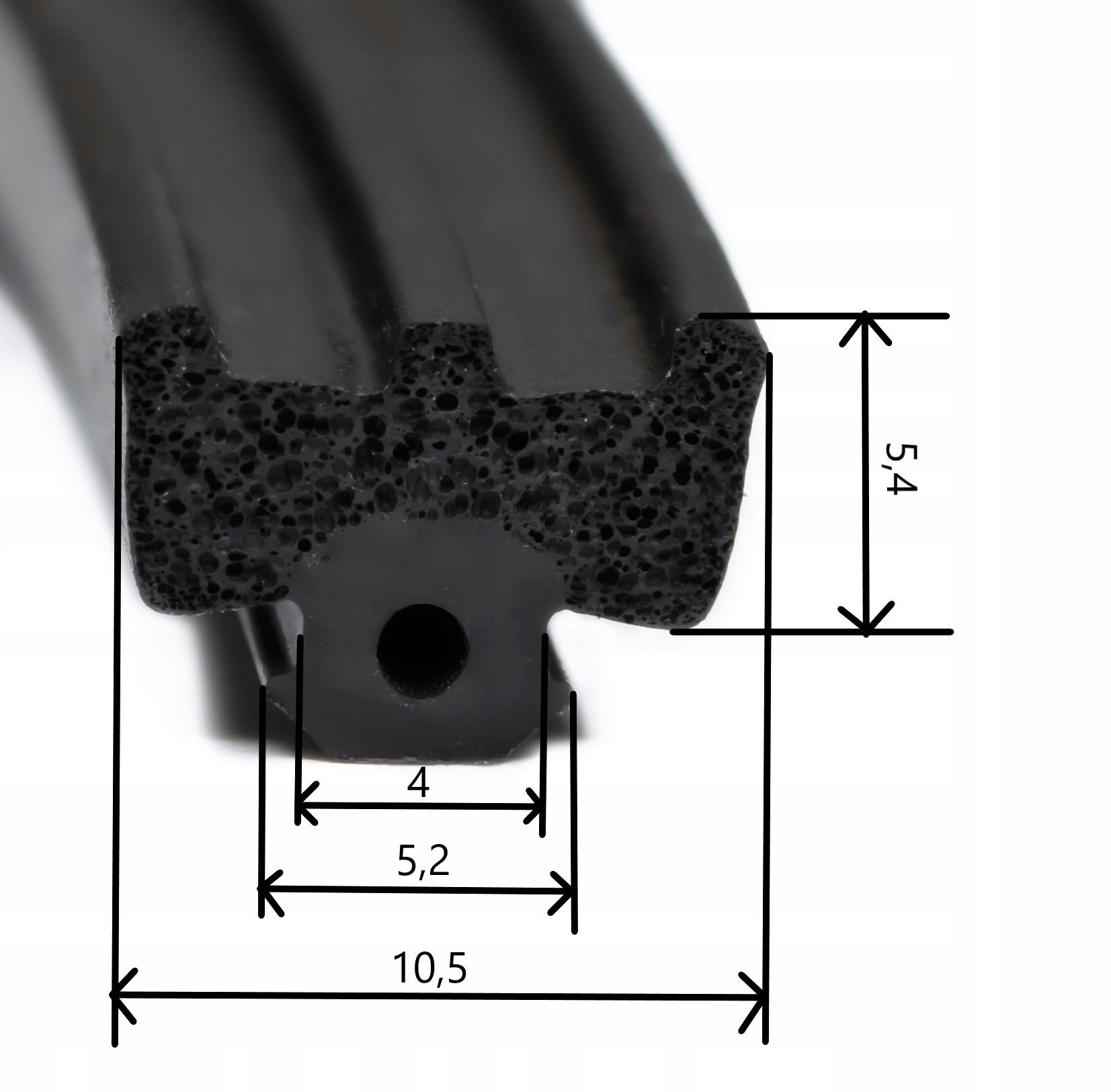 USZCZELKA WCISKANA DO ALUMINIUM ALUPROF S-MPT-16 Długość (cm) 100 cm