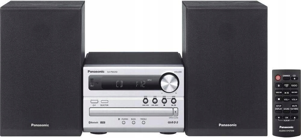 Wieża Panasonic Micro HiFi SC-PM250EG-S 20 W Rms CD radio Fm Bluetooth nowy