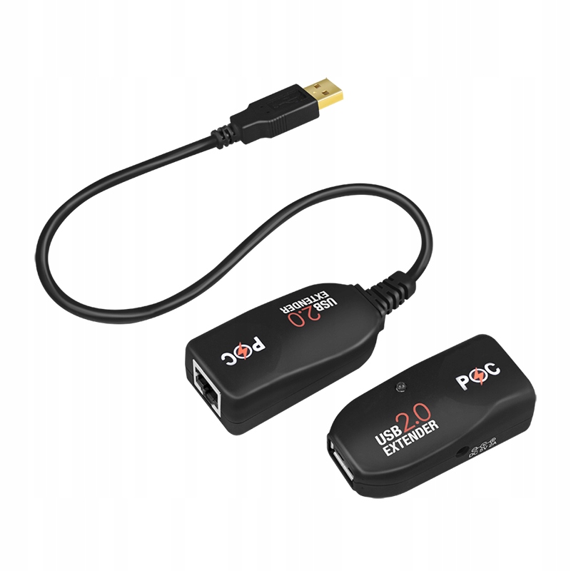 Predlžovač Usb 2.0 LogiLink Cat.5 Extender 50 m Vysielač Prijímač A/m-a/f