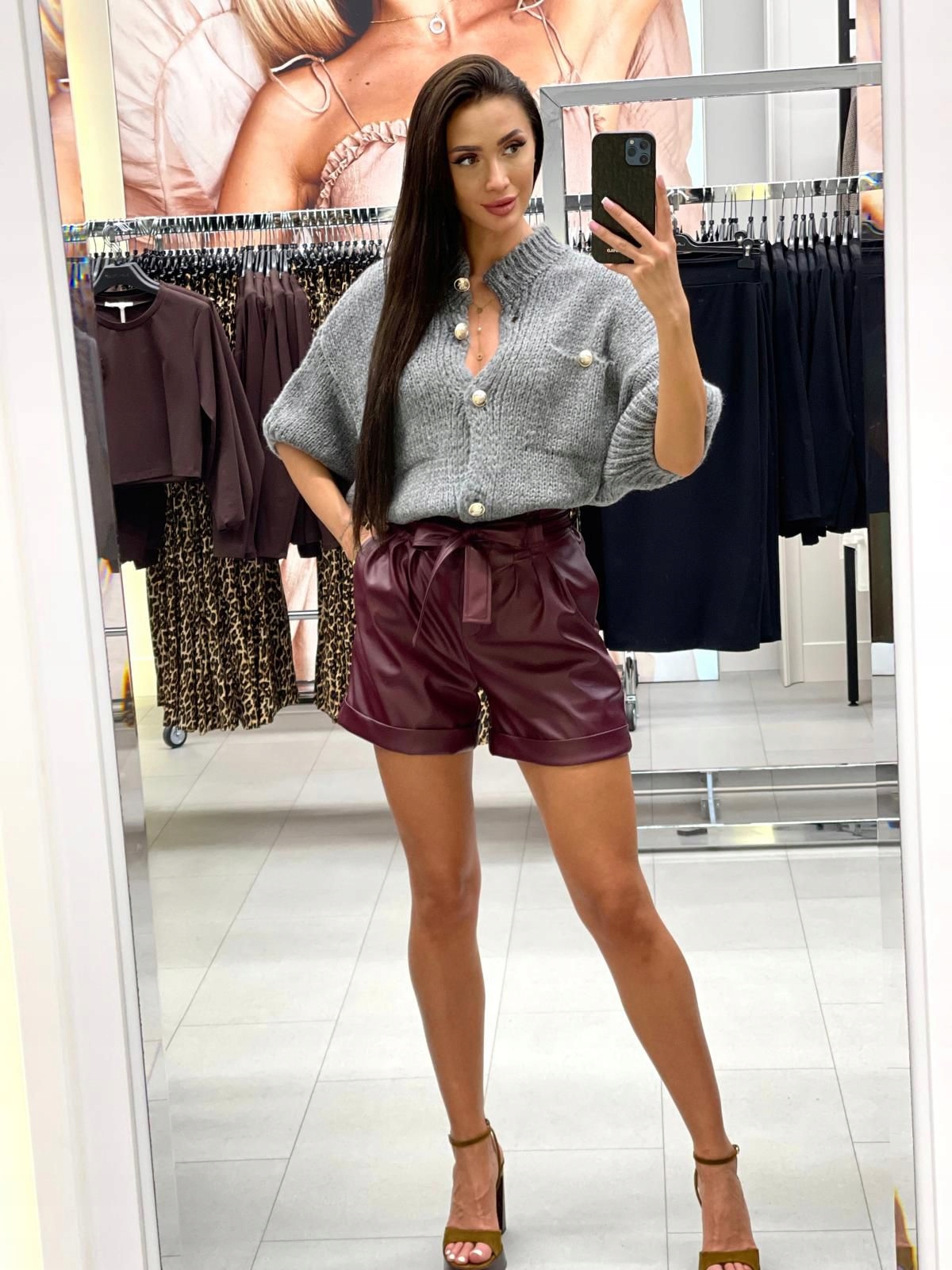 Svetr Šedý Tmavý Krátký Rekaw 8370 Lalous vel Univerzální