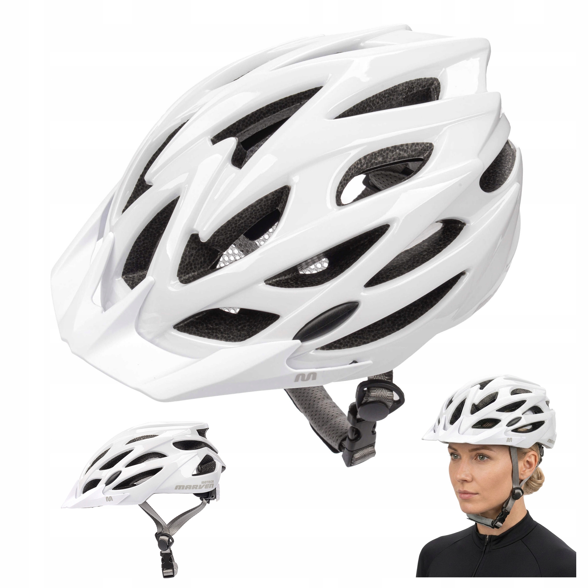 Nastavitelná Cyklistická Přilba Meteor Marven S 52-56 cm, síťka, větrací otvory