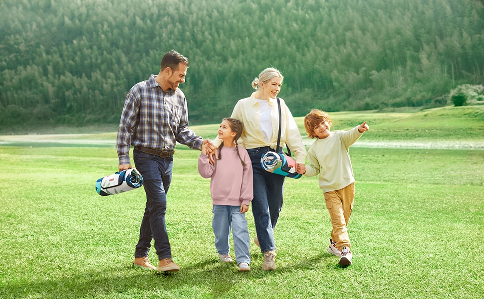 KOC PIKNIKOWY TERMICZNY DUŻY 200x200 cm WODOODPORNY MATA PLAŻOWA PARK GRILL Szerokość produktu 200 cm